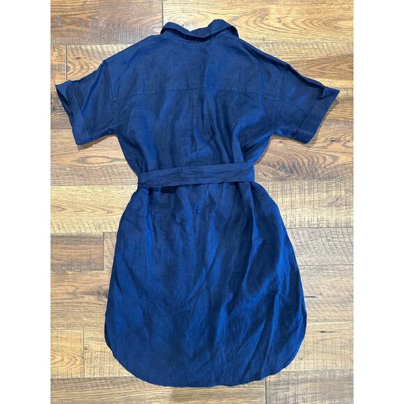 J.Crew Navy Button Down Captain Shirt Dress - Picture 4 of 7